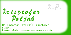 krisztofer poljak business card